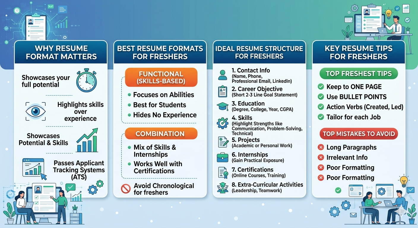 resume format for freshers 